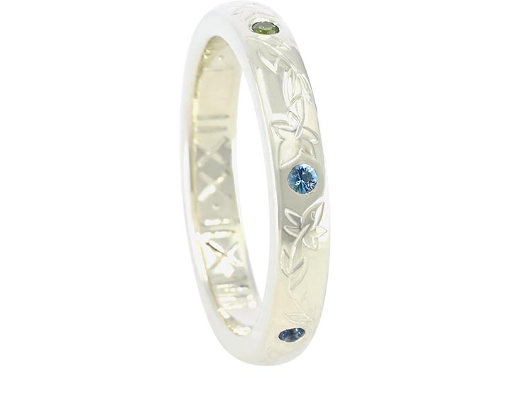 Emily's Diamond, Sapphire and Topaz Eternity Ring