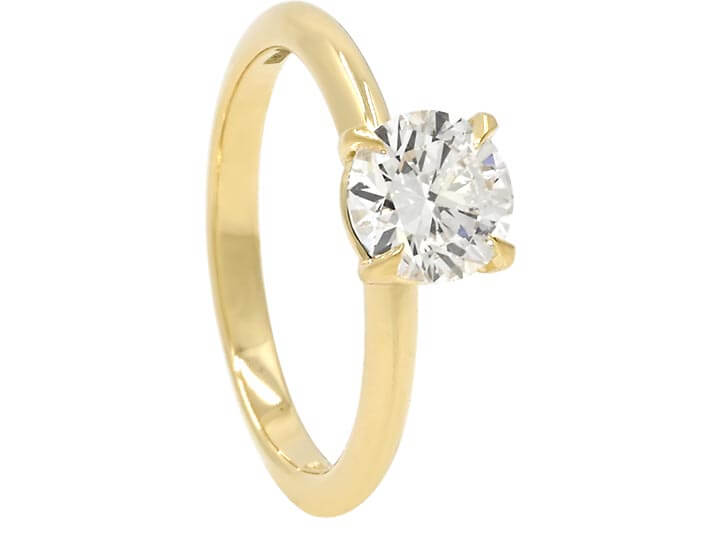 Lara's Brilliant Cut Diamond Solitaire in Fairtrade Gold