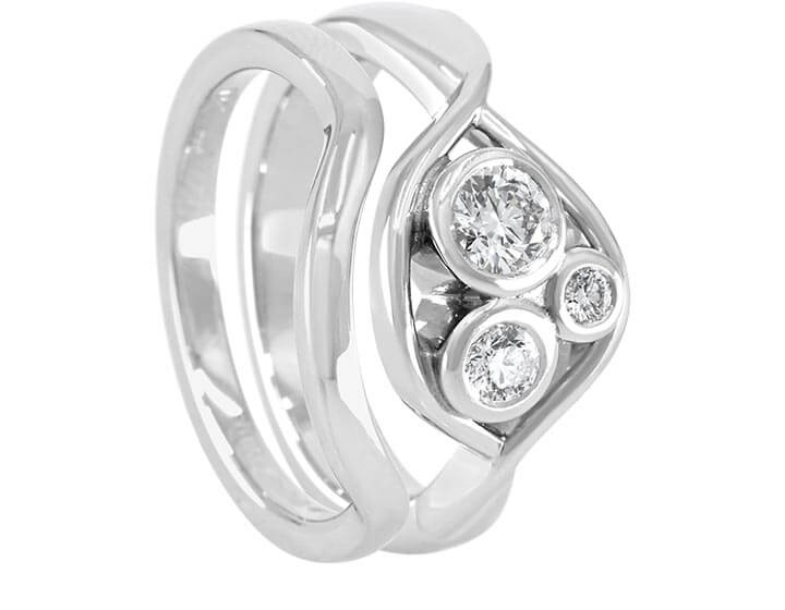 Hannah's Platinum Wave Fitted Wedding Ring