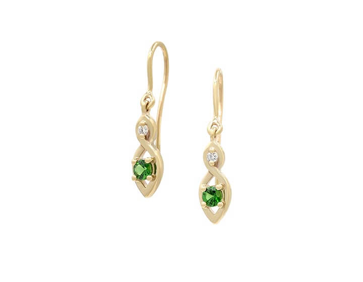 Elizabeth's Tsavorite and Diamond Earrings