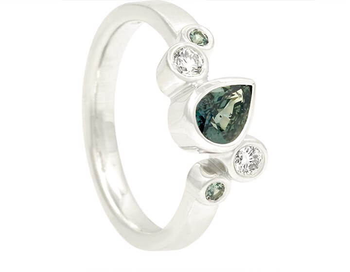 Contemporary Scatter Set Ring for Diane