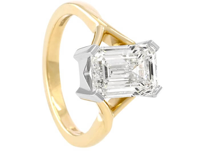 Emerald Cut Diamond Engagement Ring for Gabby