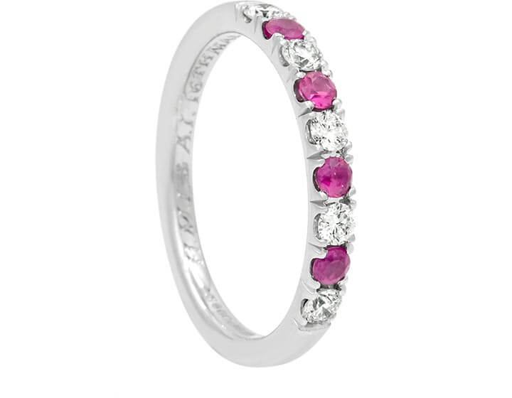 A Classic Diamond and Ruby Eternity Ring