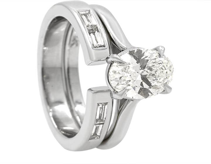 Holly's Platinum and Diamond Open Wedding Ring