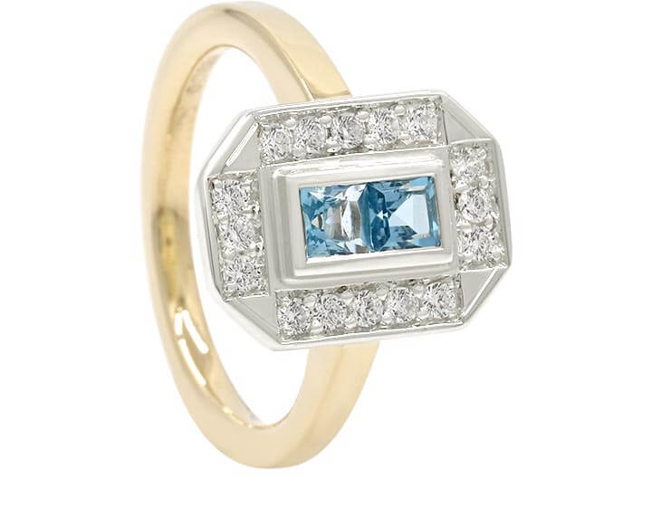 green emerald velvet dress Soleil Collection Diamond Shaped Patterned Dress Ring