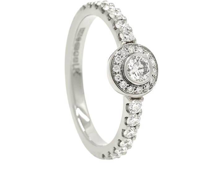 Lainie's 9ct White Gold Diamond Trilogy Dress Ring