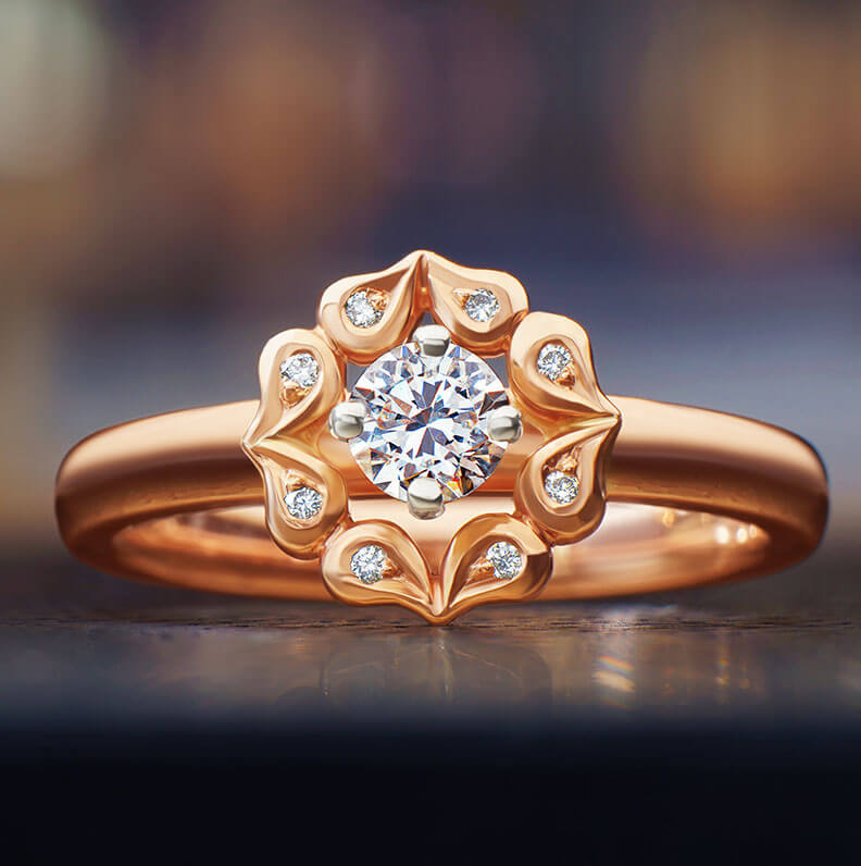 Rose gold and gold on sale ring