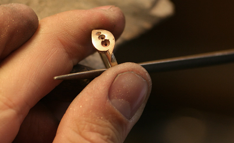 Handmaking The ring was made by our chief goldsmith