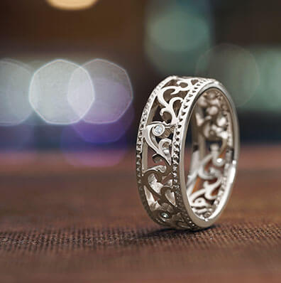 Silver wedding hot sale ring designs