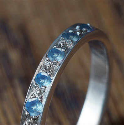 Blue topaz 2024 eternity ring