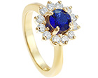 Sapphire cluster ring