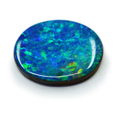 Black opal and diamond pendant with chain - Walsh Bros