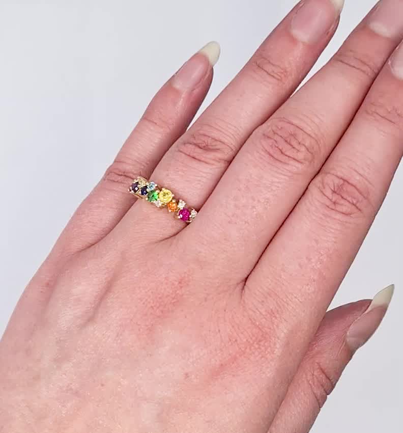 Rainbow bespoke clearance rings