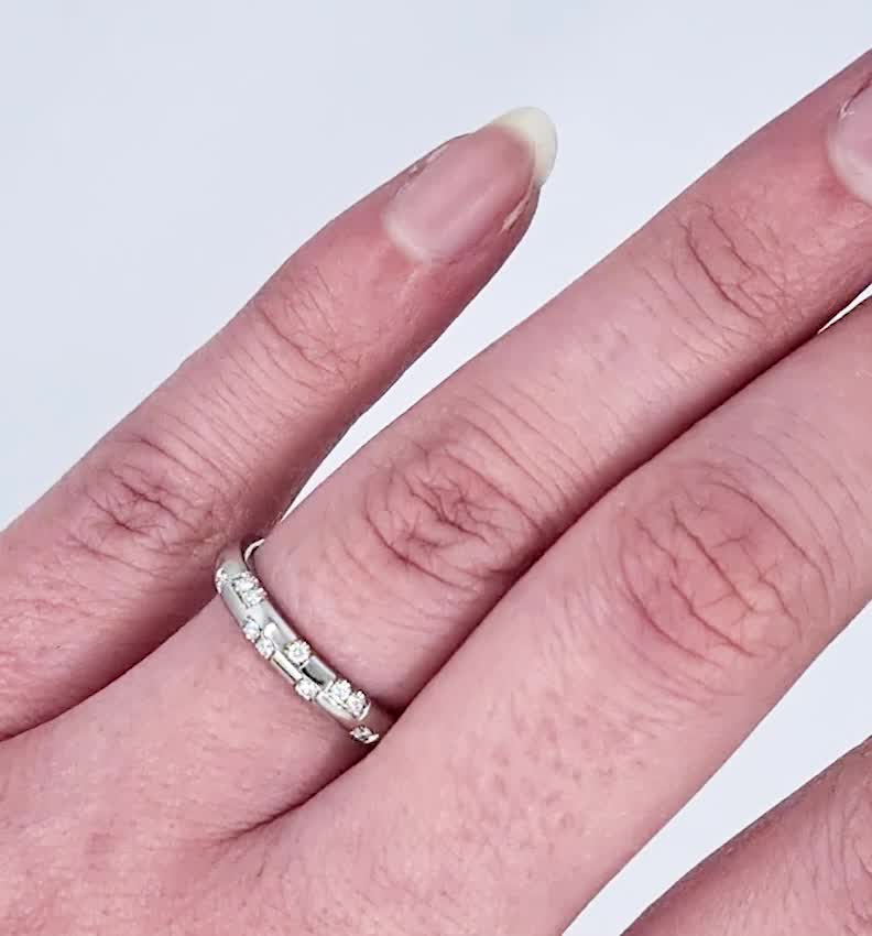 Eternity ring, platinum, size 50